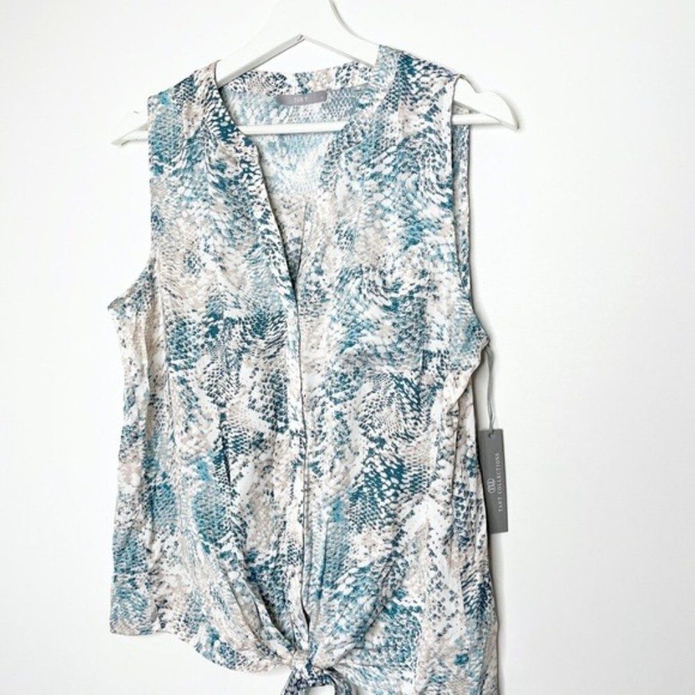 TART Liya Python Print Tie Front Blouse NWT - image 3